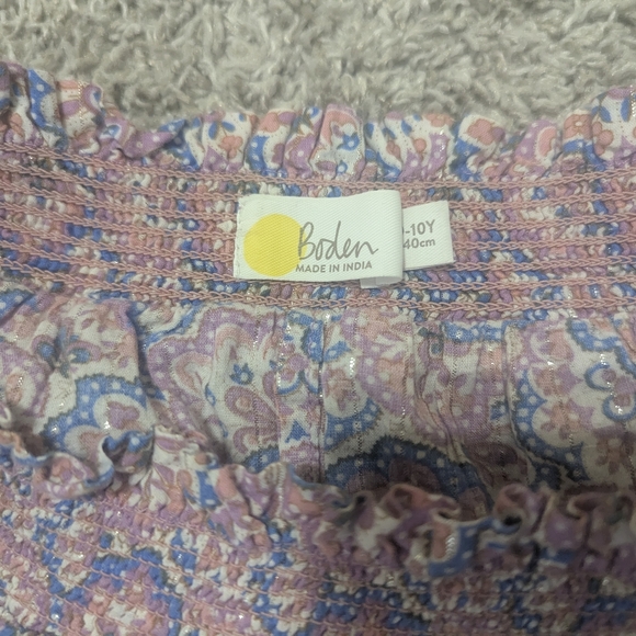 Mini Boden Smocked Skort With Sparkle Detail - Picture 4 of 4